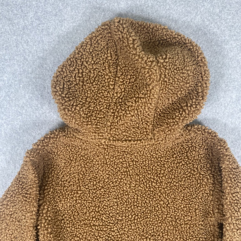 Carhartt Sherpa Fleece Hoodie Toddler 2T Unisex Brown Quarter Zip Pullover - Picture 7 of 15